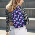 thumbnail image 5 of Rateoe Skull starry sky flower leaf Pattern Durable Canvas Backpack for Men & Women – Stylish & Lightweight – Adjustable Straps, Multiple Pockets – Fits 15-17 Inch LaptopsSmall, 5 of 5
