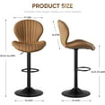 thumbnail image 2 of Bar Stools Set of 2 Modern Swivel Bar Chairs, Barstools Counter Height with High Backrest, Bar Stools for Bar, Kitchen, Dining Room, 2 of 8