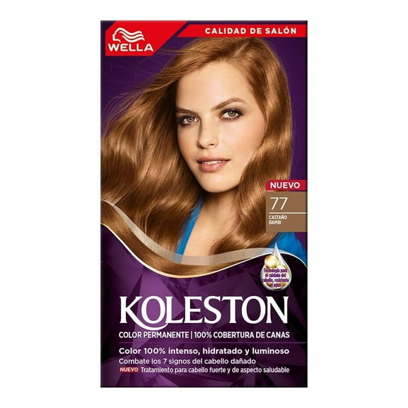 Tinte para cabello Koleston 77 castaño bambi