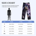 thumbnail image 4 of Vsdgher Purple Moon Cat Print Mens Pajama Pants Sleep & Lounge Pants, PJ Bottoms With elastic waistb and Pockets, 4 of 5