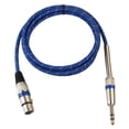 thumbnail image 2 of Conector 3P XLR Niquelado a 1/4 6.35 Mm Enchufe Cable de sonido Estéreo Micrófono Adaptador Micrófono shamjiam Cable TRS a XLR de 6, 2 of 7