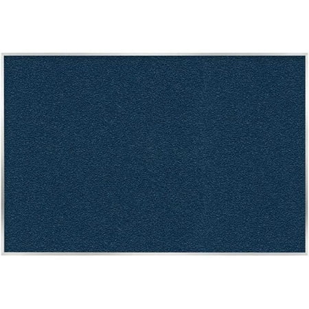 Ghent's Vinyl 4' x 10' Bulletin Board with Aluminum Frame in Navy