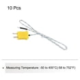 thumbnail image 3 of 10pcs K Type Thermocouple Mini Connector Temperature Sensor Fiberglass 1.6ft -50 to 400°C(-58 to 752°F), 3 of 6