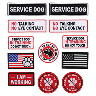 SERVICE DOG IN TRAINING DO NOT TOUCH Pet Supplies Safety Warning Patch  Vests/ Harnesses Emblem Embroidered Fastener Hook & Loop Patch