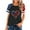 A-Black, variant on Fourth of July Womens Shirts Patriotic Shirt Women 4th of July Shirts Fourth of July Top Women's Crew-Neck Gradient Short-Sleeved Pleated Loose Shirts Blouse