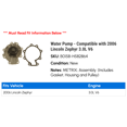 thumbnail image 2 of Water Pump - Compatible with 2006 Lincoln Zephyr 3.0L V6, 2 of 2