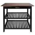thumbnail image 1 of Casual Home Solid American Hardwood Kitchen Island with Drawer & Shelves, Walnut, 1 of 10