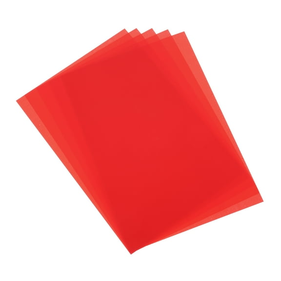 5 Pcs Shrink Plastic Sheets, 8x12 Inch Shrink Films Paper, Red
