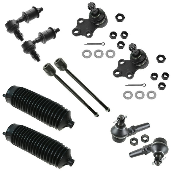 TRQ Front Sway Links Inner Outer Tie Rods Ball Joints Rack Boots 10 Piece Kit PSA59635