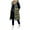 Army Green, variant on Women's Winter Sleeveless Coat Vest Long Hoodie Warm Down Coat With Pockets Quilted Outdoor Jacket