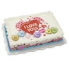 Valentine's Day Candy Hearts Sheet Cake