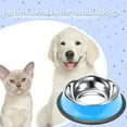 thumbnail image 4 of 4 Pcs 7/12/30 oz Stainless Steel Dog Bowls Stackable Pet Puppy Dishes Anti Slip Dog Food Bowls for Small, Medium and Large Dogs, 4 of 6