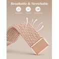 thumbnail image 5 of Wearlizer Braided Magnetic Band Compatible with Apple Watch 38/40/41/42/44/45/46/49mm, Stretchy Nylon iWatch Band with Clover Charm, Elastic Woven Strap for iWatch Series 11 10 9 8 7-1 SE Ultra, 5 of 7