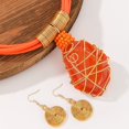 thumbnail image 3 of Chunky African Statement Necklace With Resin Pendant and Earring Set For Women Tribal Fashion Costume Jewelry Earring Sets Unique Colorful Big Rhinestone Crystal Pendent Collar Choker, 3 of 3