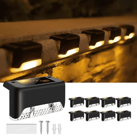 Solar Deck Lights Waterproof Outdoor, Deck Lights Decor for Railing, Fence, Yard, and Patio(8 Pack). A must-have for Black Friday