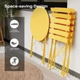 thumbnail image 6 of Orithm 3-Piece Folding Patio Bistro Set, 2 Chairs & 1 Table, Weather Resistant Outdoor Furniture for Yard, Garden, Porch, Balcony, 6 of 9