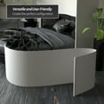 thumbnail image 4 of 2 ft. Short Bamboo Wave Screen in White with Portable Desktop Design, 4 of 7