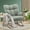 GREEN, variant on White Teddy Rocking Chair, with High Backrest and Padded Seat for Living Rooms, Bedrooms, Offices