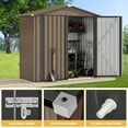 thumbnail image 3 of Uforic 6' x 4' Outdoor Metal Storage Shed, Large Tools Storage Shed with Lockable Double  Doors & Air Vent for Backyard, Patio, Lawn, 3 of 5