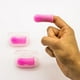 thumbnail image 1 of 2 cepillos de dientes de silicona para perros, diseño ergonómico, fáciles de usar con los dedos, color rosa., 1 of 5