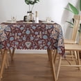 thumbnail image 4 of Abstract Ethnic Boho Table Cloth for Dining Tables, Reusable Red Vintage Persian Style Tablecloths Tribal Decor Bohemian Rectangle Table Cover for Kitchen,Holiday,Party,60x84Inch, 4 of 8
