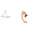 thumbnail image 1 of Figura de escritorio de pensador, escultura abstracta, estatua de niña bailarina de ballet elaborada con polipropileno resistente, adecuada para la of, 1 of 8