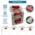 thumbnail image 6 of Love Heart Valentines Table Runner - 60 Inch Long Rustic Eucalyptus Botanical Red Pink Cotton and Linen Blended Dress Scarves Farmhouse Table Runner for Kitchen Dining, Coffee Table, 13" x 60", 6 of 8