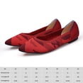 thumbnail image 2 of Zapatos planos Wdftyju Mujer Slip-On Punta Puntiaguda Rojo 41, 2 of 9
