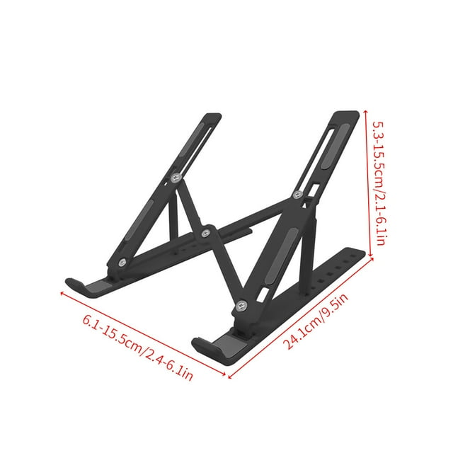 Laptop Stand Adjustable Plastic Laptop Holder laptop stand; laptop holder; Portable Folding Notebook Computer Stand, Black