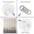 thumbnail image 5 of Grey Beige Ombre Waterproof Fabric Shower Curtain,Minimalist Ocean Waves Linen Waterproof Fabric Shower Curtain for Bathroom Curtains Bathtubs Hotel Shower Curtains with 12 Hooks Standard 72x72, 5 of 8