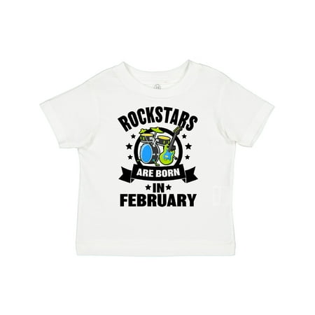 

Inktastic Rockstars Are Born in February Birthday Gift Toddler Boy or Toddler Girl T-Shirt