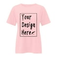 thumbnail image 5 of OSOLU Women Solid Color Crew Neck Loose Casual T-Shirt Short Sleeve Tee Tops Comfort Dailywear, 5 of 6