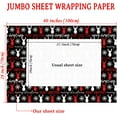 thumbnail image 7 of ZINTBIAL Christmas Wrapping Paper for Kids Adults - Xmas Wrapping Paper with Red/Black Plaid, Reindeer, Gnome, “Ho Ho” Words - 28 x 40 Inches, 6 Jumbo Sheets, Easy to Store, 7 of 7