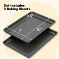 thumbnail image 3 of Wilton Ultra Toaster Oven Baking Pans Set 7" x 10" Non-Stick Small Cookie Sheets (2-Pack), Carbon Steel Bakeware for Cookies, Roasted Vegetables & Appetizers, 3 of 15