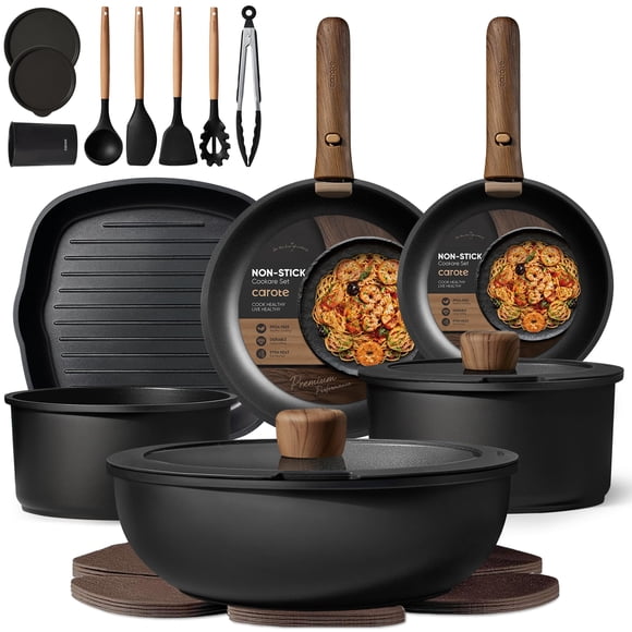 Juego de utensilios de cocina antiadherente CAROTE 23 piezas desmontables