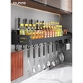 thumbnail image 2 of Joybos Kichen organizador especias aluminio multifunción Kichen estante de almacenamiento montado en la pared organizador de cocina para especias Tan Jianjun unisex, 2 of 2