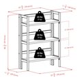 thumbnail image 3 of FurniFact Black Solid Wood Folding Bookcase With 3 Open Folding Shelves Design, 3 of 9