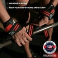 thumbnail image 5 of Nordic Lifting Cotton Wrist Wraps and Lifting Straps, 2-Pack, Red, 5 of 9