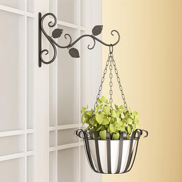 5 uds macetas montadas en la pared estante gancho soporte decorativo para plantas (negro) Ndcxsfigh Para estrenar