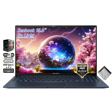 ASUS Zenbook 15 Business Slim Laptop, 15.6" FHD 100% sRGB, AMD Ryzen 5 7535U, Backlit Keyboard, Wi-Fi 6E, USB C, Windows 11 Home, w/Cloth (16GB LPDDR5 RAM | 1TB PCIe SSD)