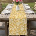 thumbnail image 6 of Table Runners 90 Inches Long Dress Scarves, Botanical Rose Farmhouse Coffee/Dining/Kitchen Table Decor Table Runner for Living Room, Vintage Turmeric Yellow Floral Leaf Farmhouse 13x90 Inch, 6 of 9
