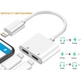 thumbnail image 3 of ORUYROP [Apple MFi Certified] 2PACK iPhone Lightning to 2 Lightning Adapter, Dual Lightning AUX + Charger Adapter Dongle Cable Splitter Compatible with iPhone 12/11/SE/X/XR/XS/8/7/6 Support C, 3 of 7