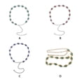 thumbnail image 4 of Cinturón de cadena Qarigey con conchos turquesas ajustable para mujer, 4 of 6