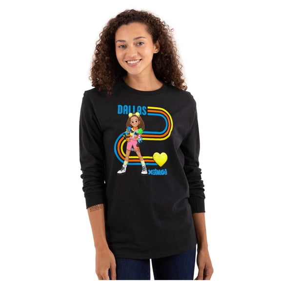 XOMG POP Heart Dallas Love Cartoon Women Plus Size Long Sleeve Tee Brisco Brands 2X