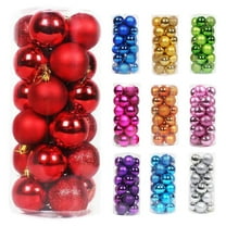 Mecorevxz 24Pcs Christmas Ball Ornaments Shatterproof Christmas Ornaments Set Decorations for Xmas Tree Balls 40mm/1.57" (Red)
