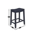 thumbnail image 3 of Bowery Hill Contemporary Backless Wood Counter Height Stool in Navy, 3 of 10