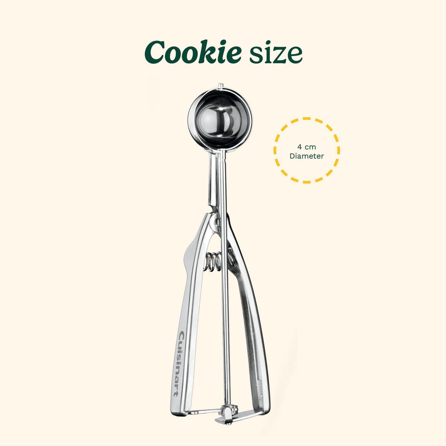 Cuisinart Cuillère à pâte à biscuits et à glace, en acier inoxydable 2,5 po (6,35 cm)