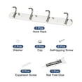 thumbnail image 3 of Uxcell Stainless Steel Coat Hook Rack Wall Mounted with 4 Hooks Hangers, 3 of 7