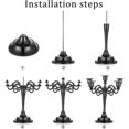 thumbnail image 4 of 5 Candelabros para boda, Vela de aleación de zinc, Mesa de comedor, Cena a la luz de las velas, Interior de hotel, Adornos de decoración, Negro, 4 of 4