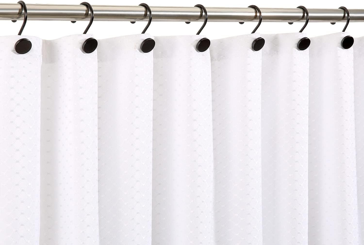 Black Shower Curtain Hooks, 12 Pieces, Metal, Shower Curtain Rings, Modern Decorative Design